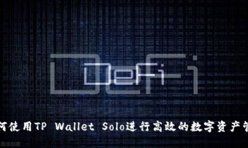 如何使用TP Wallet Solo进行高效的数字资产管理